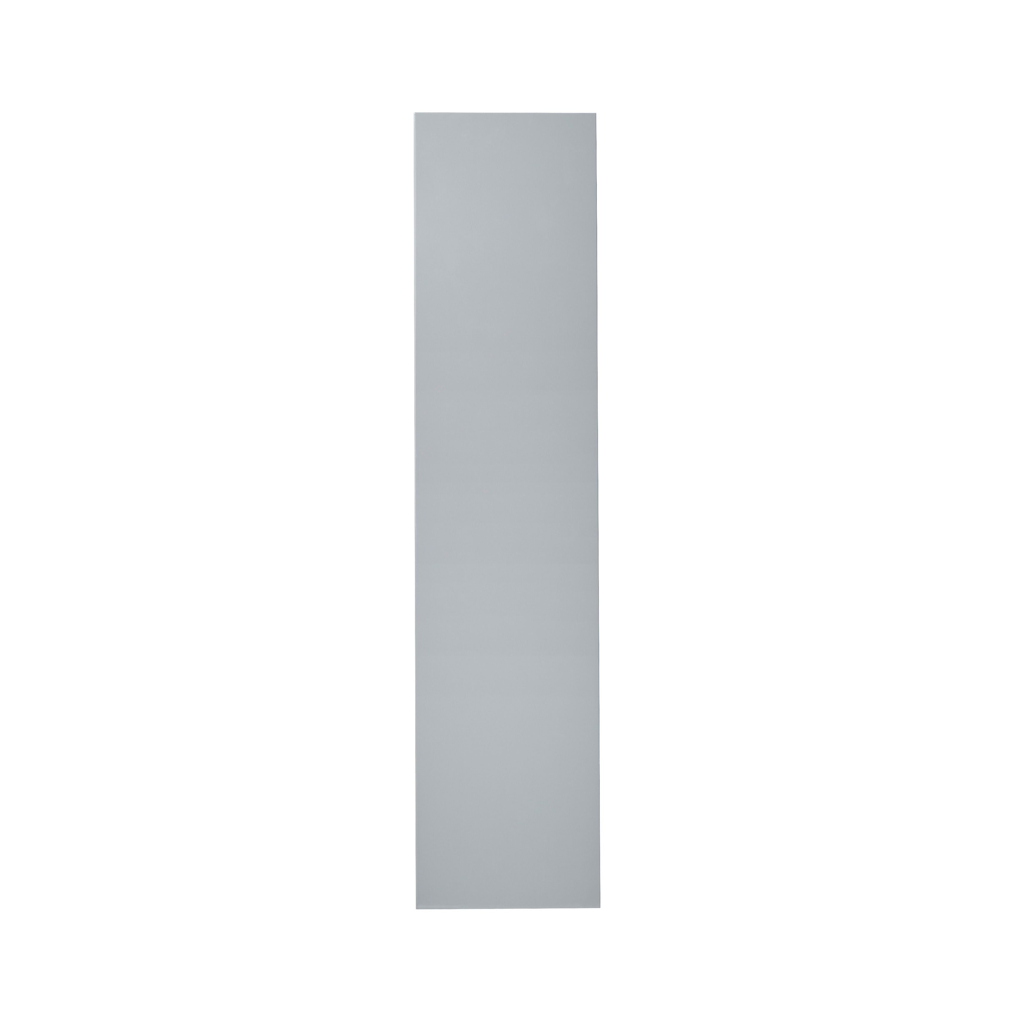 GoodHome Alisma High gloss grey slab Larder/Fridge Cabinet door (W)300mm (H)1287mm (T)18mm