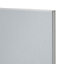GoodHome Alisma High gloss grey slab Larder/Fridge Cabinet door (W)300mm (H)1287mm (T)18mm