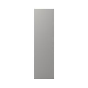 GoodHome Alisma High gloss grey slab Standard Appliance & larder End panel (H)2010mm (W)570mm, Pair