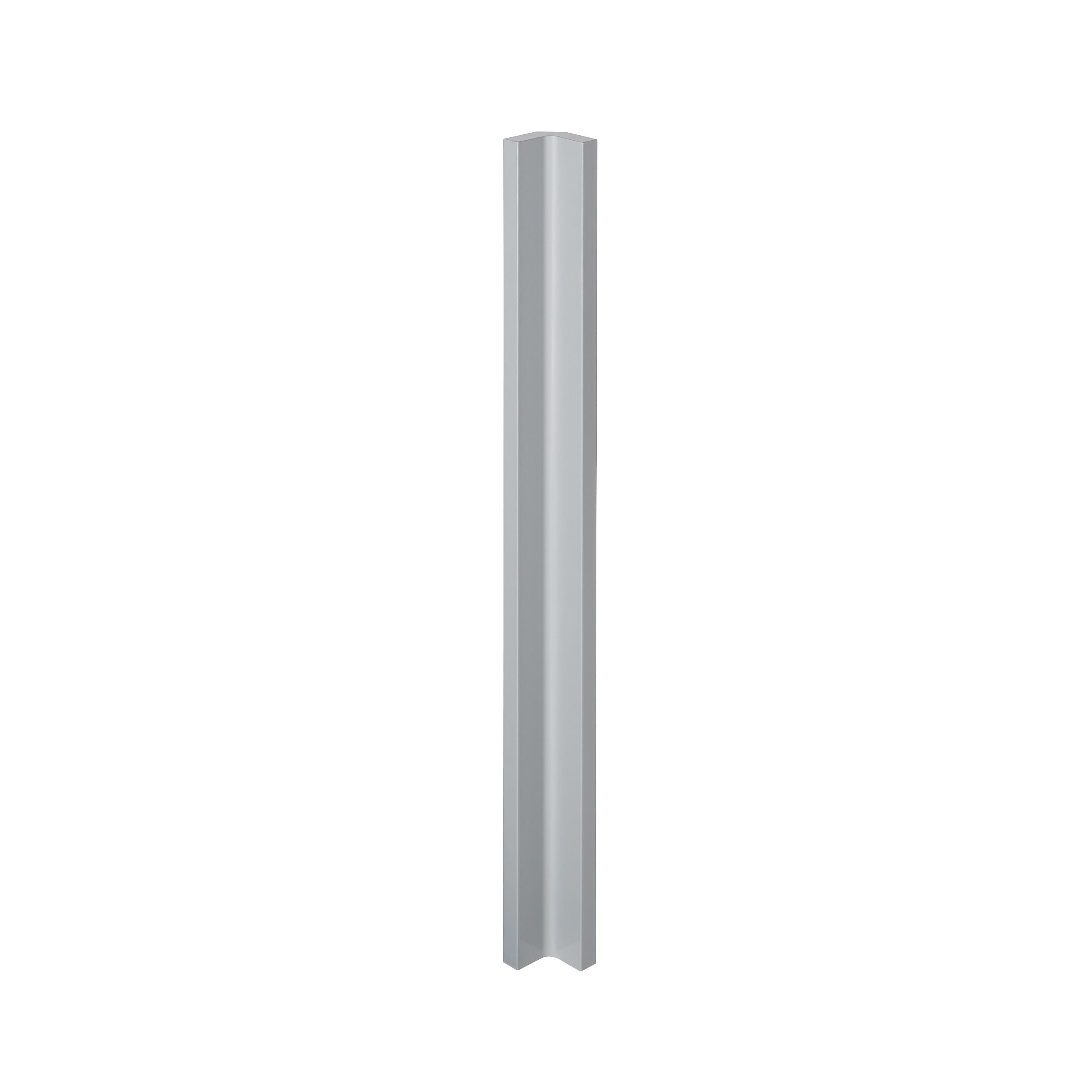 GoodHome Alisma High gloss grey slab Standard Corner post, (W)59mm (H)715mm