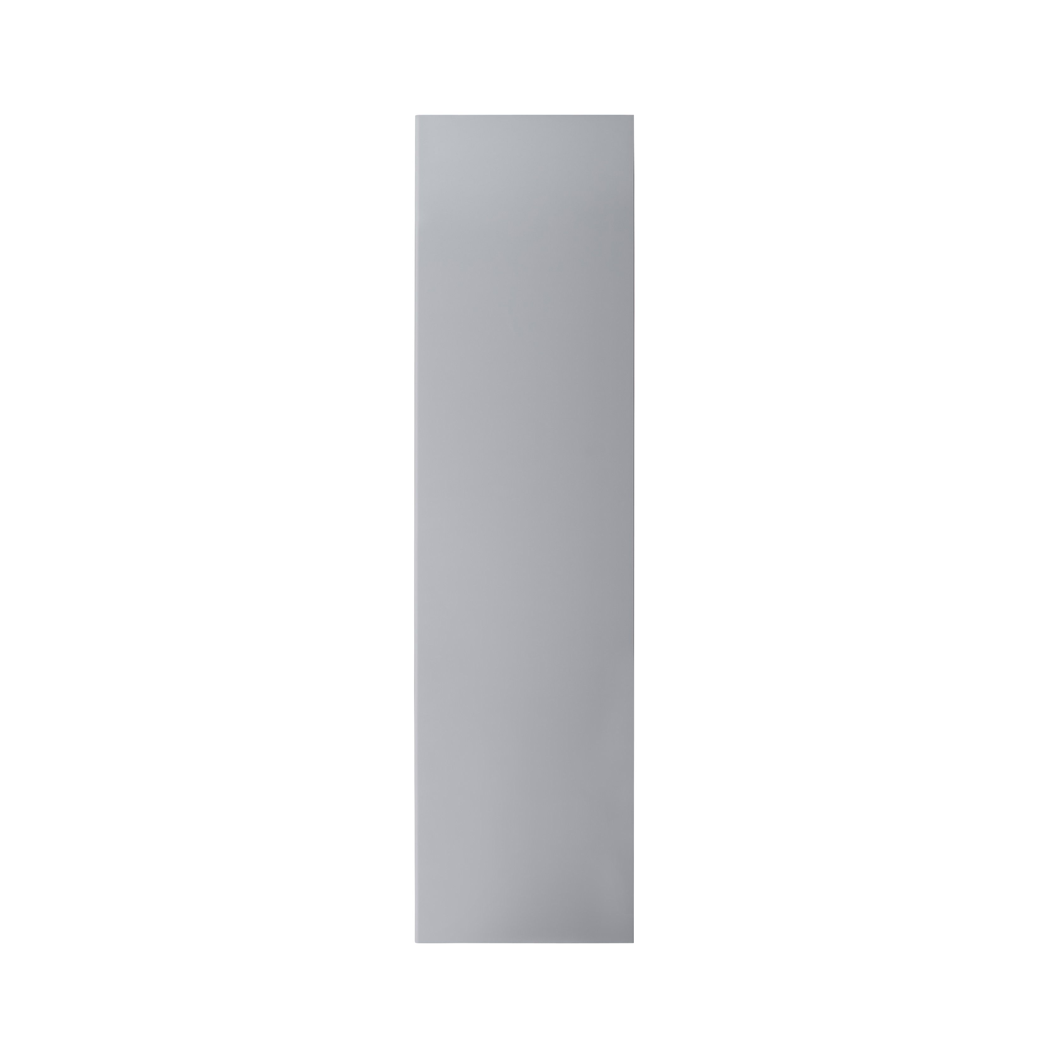 GoodHome Alisma High gloss grey slab Standard End panel (H)2400mm (W)610mm