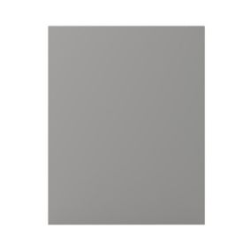 GoodHome Alisma High gloss grey slab Standard LH End panel (H)720mm (W)570mm