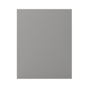 GoodHome Alisma High gloss grey slab Standard RH End panel (H)720mm (W)570mm