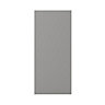 GoodHome Alisma High gloss grey slab Standard Wall End panel (H)720mm (W)320mm