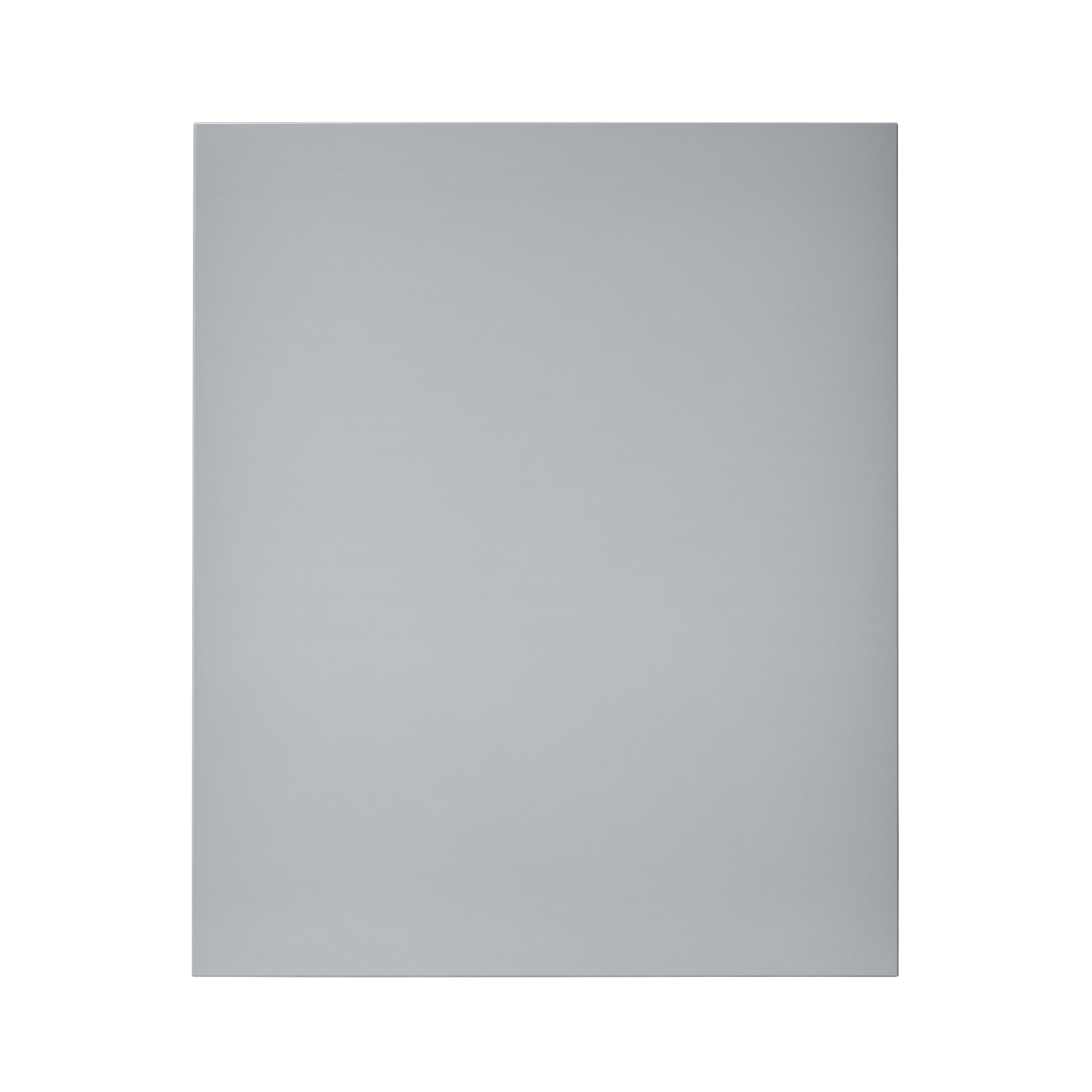 GoodHome Alisma High gloss grey slab Tall appliance Cabinet door (W)600mm (H)723mm (T)18mm