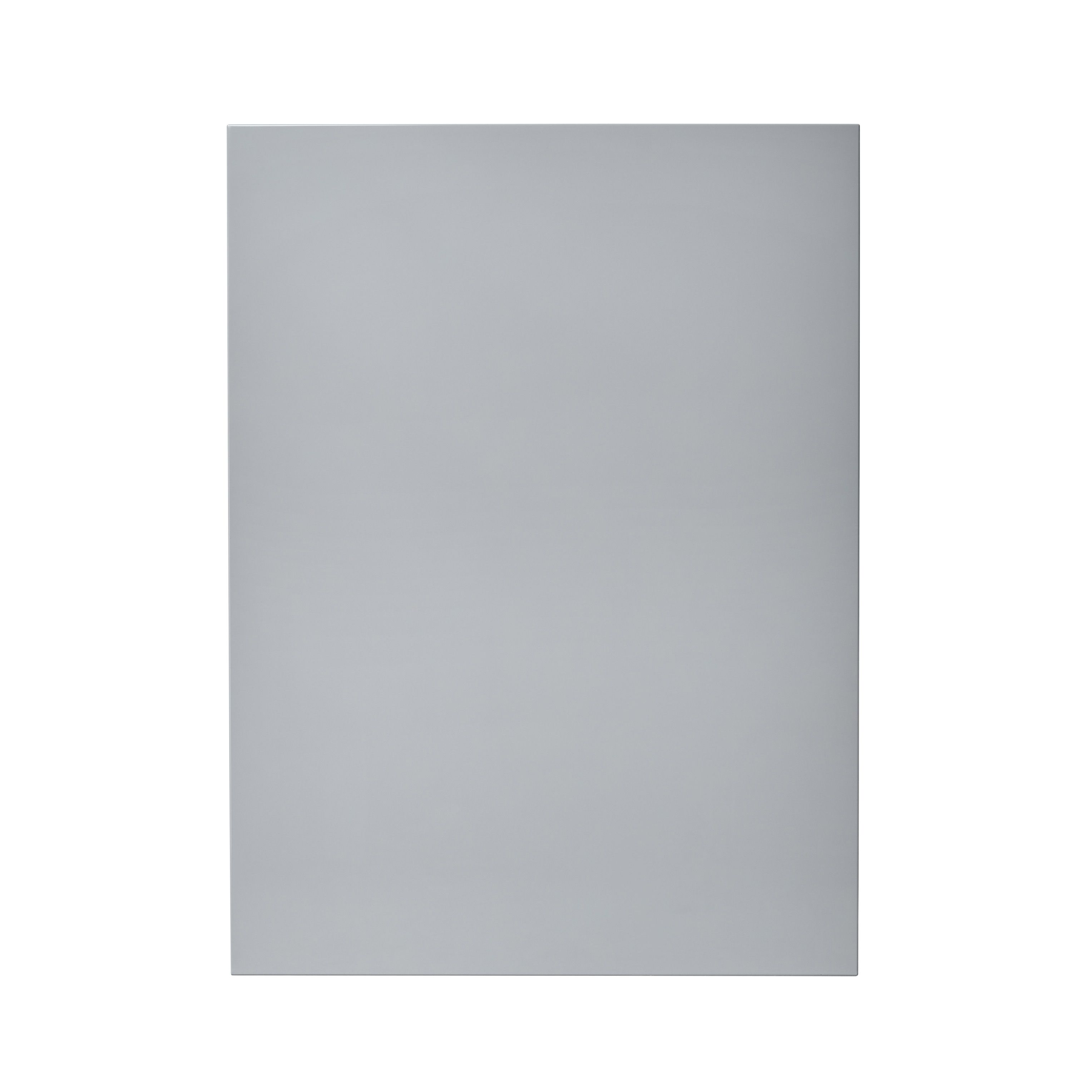 GoodHome Alisma High gloss grey slab Tall appliance Cabinet door (W)600mm (H)806mm (T)18mm