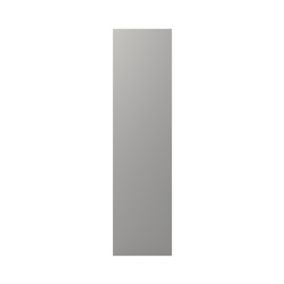 GoodHome Alisma High gloss grey slab Tall Appliance & larder End panel (H)2190mm (W)570mm, Pair