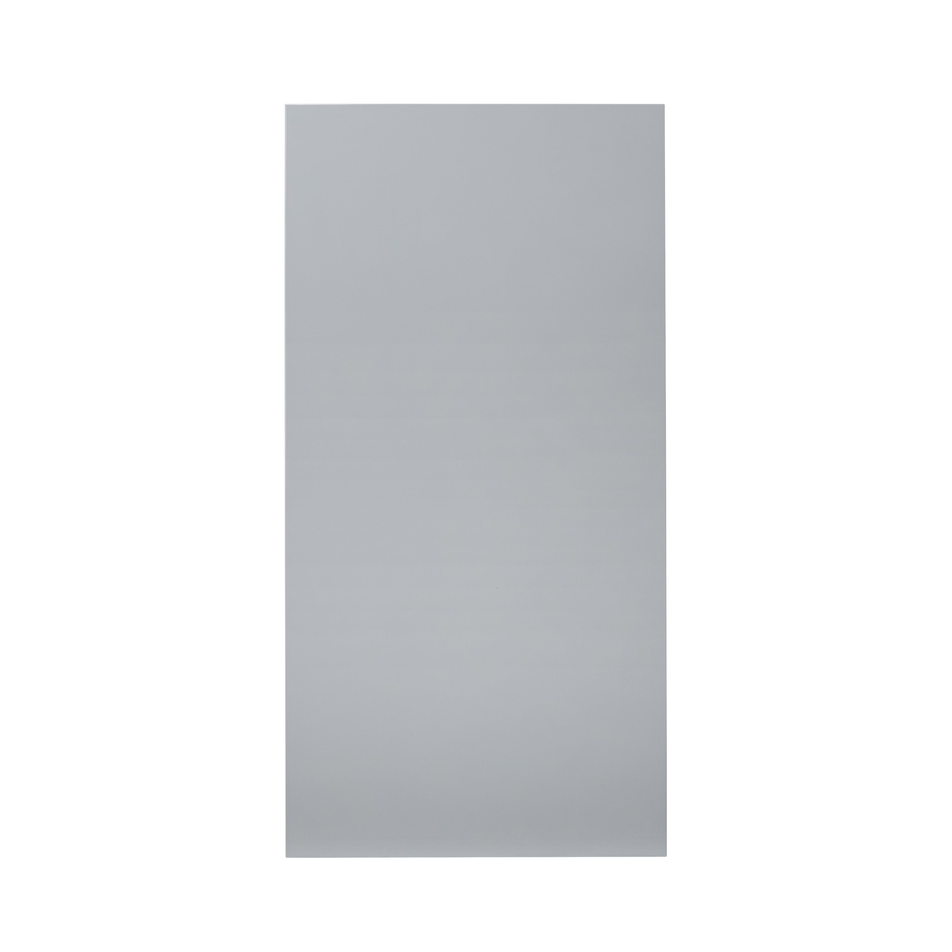 GoodHome Alisma High gloss grey slab Tall larder Cabinet door (W)600mm (H)1181mm (T)18mm