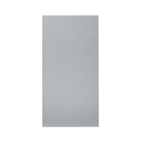 GoodHome Alisma High gloss grey slab Tall larder Cabinet door (W)600mm (H)1181mm (T)18mm