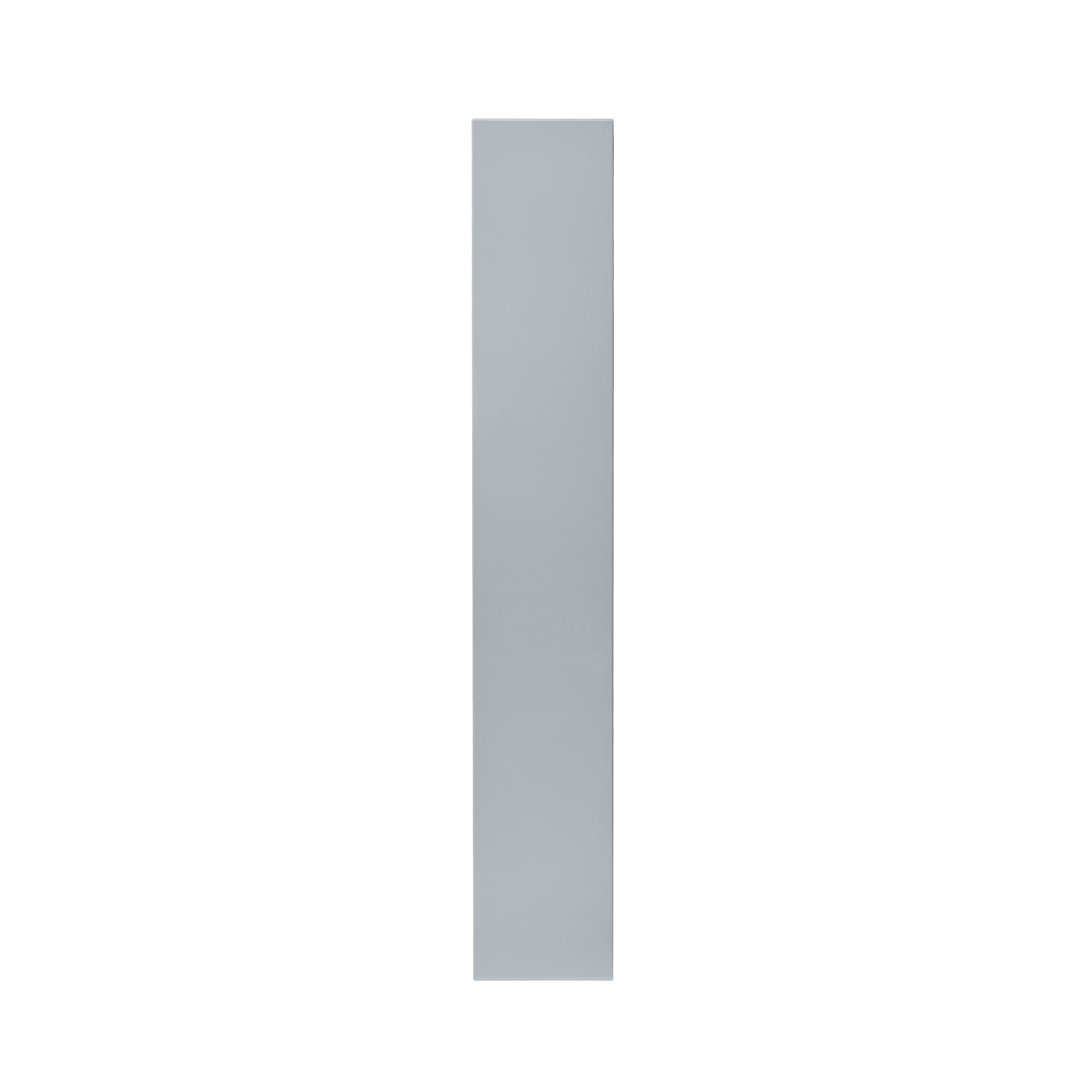 GoodHome Alisma High gloss grey Slab Tall wall Cabinet door (W)150mm (H)895mm (T)18mm
