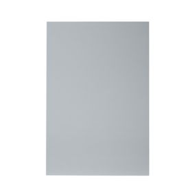 GoodHome Alisma High gloss grey slab Tall wall Cabinet door (W)600mm (H)895mm (T)18mm
