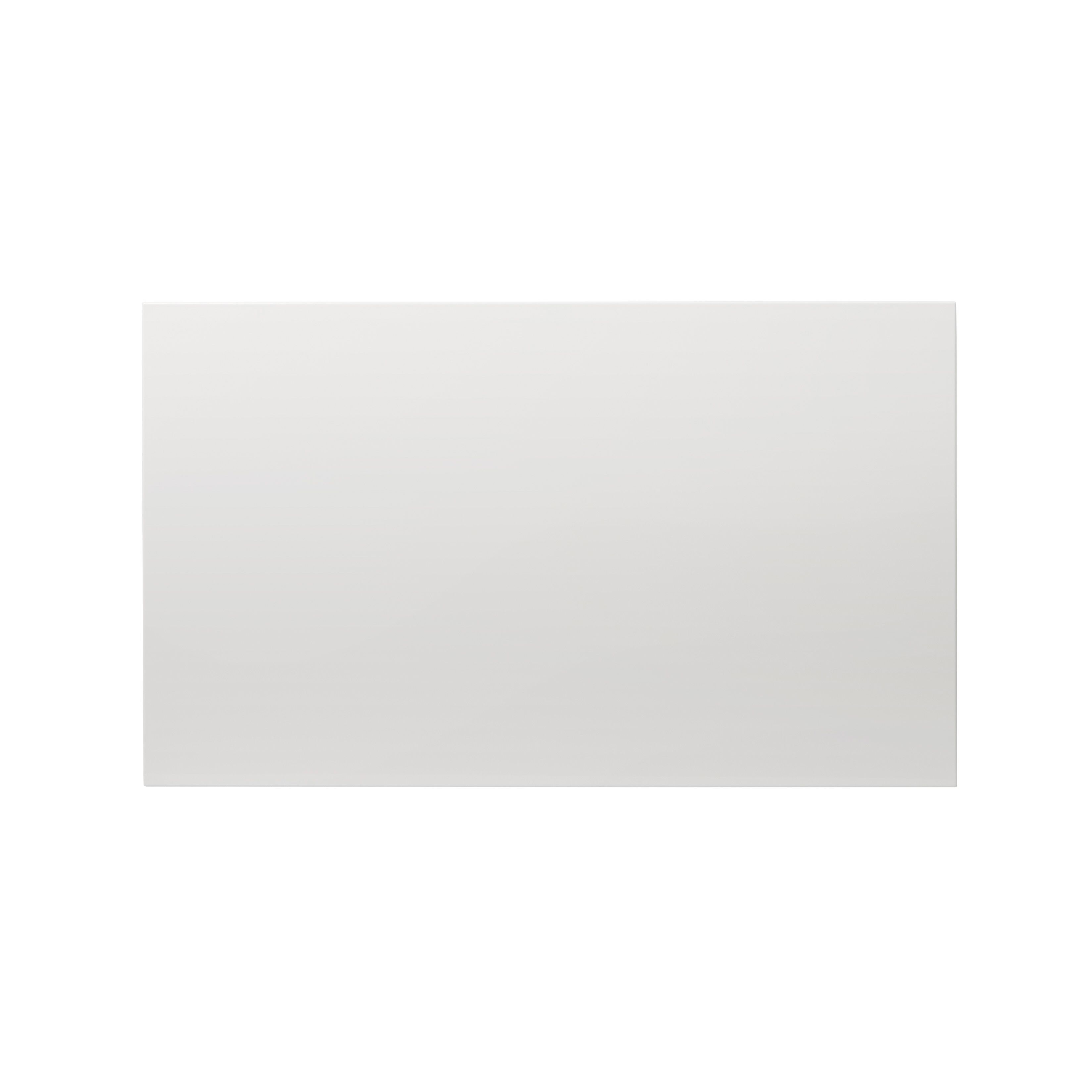 GoodHome Alisma High gloss white Slab 2 drawer front, bridging door & bi-fold door 600mm