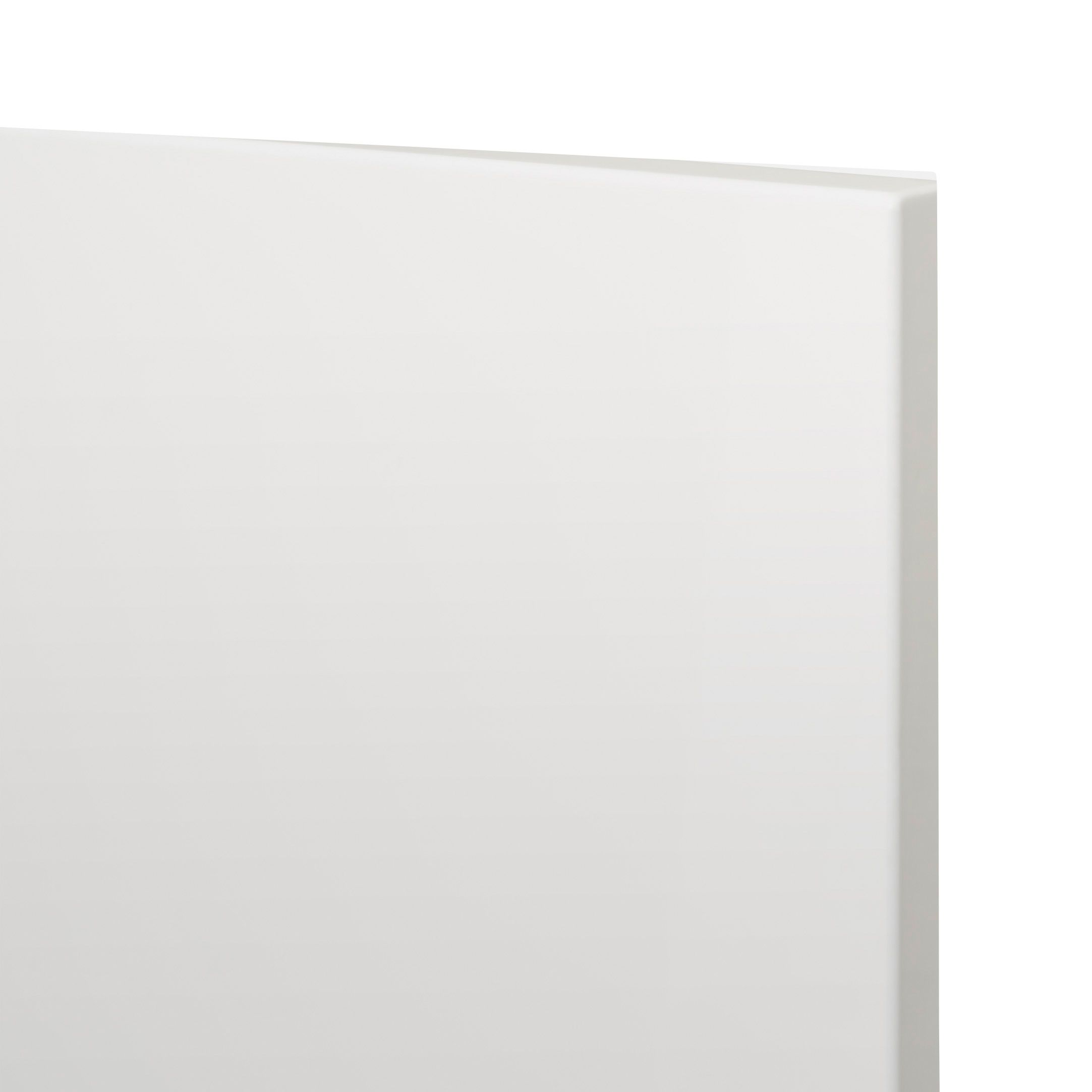 GoodHome Alisma High gloss white Slab 2 drawer front, bridging door & bi-fold door 600mm