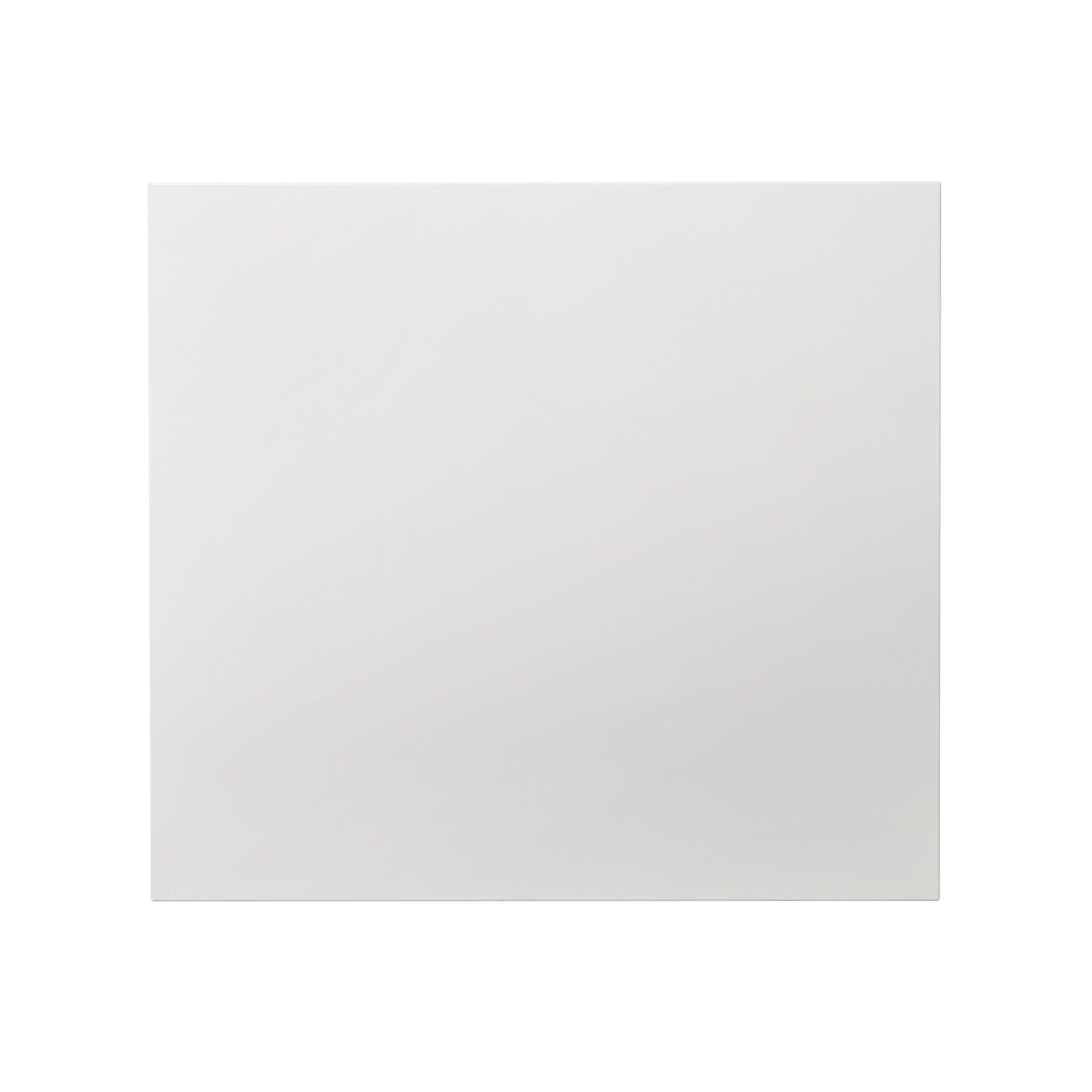 GoodHome Alisma High gloss white Slab Appliance Cabinet door (W)600mm (H)543mm (T)18mm
