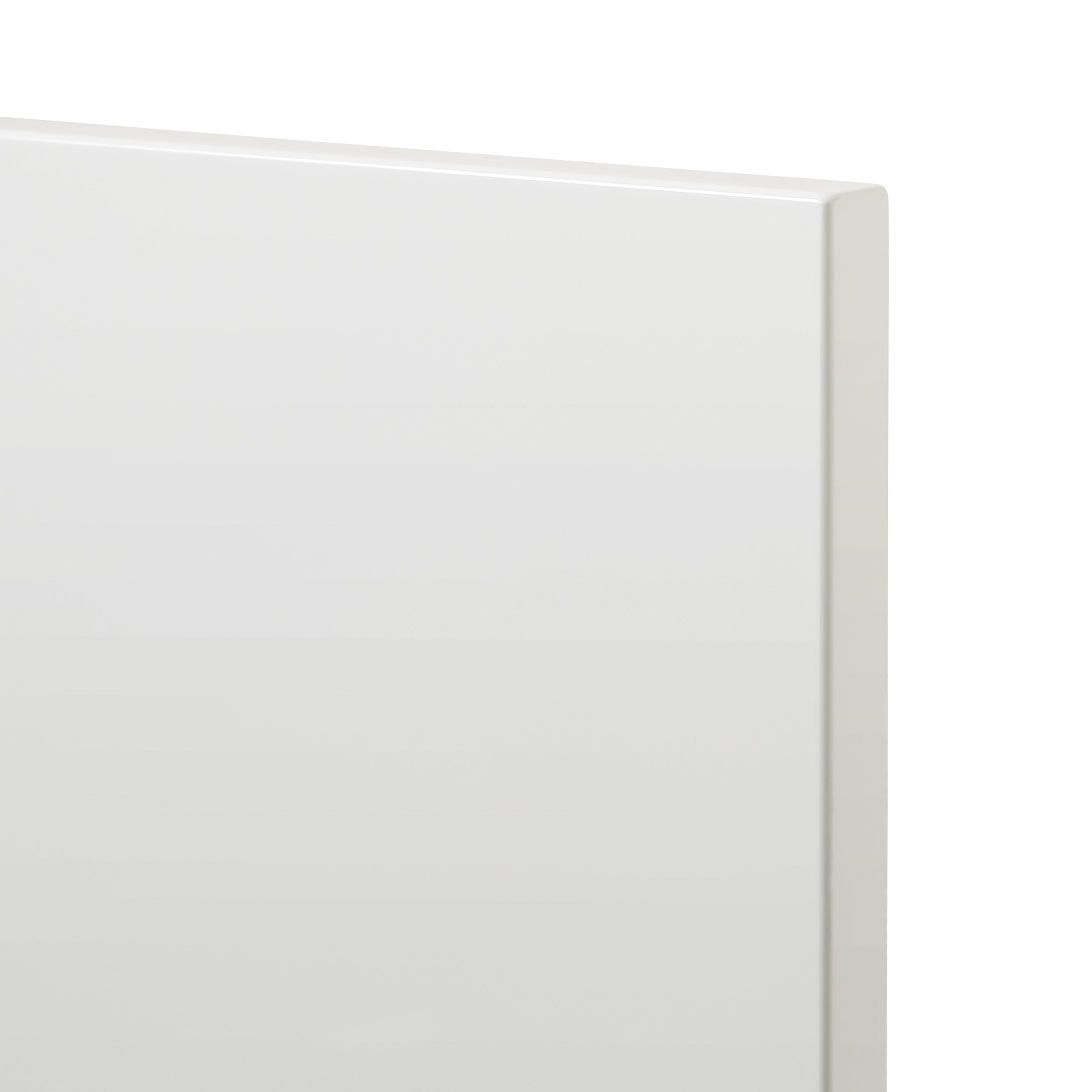 GoodHome Alisma High gloss white Slab Door & drawer 600mm