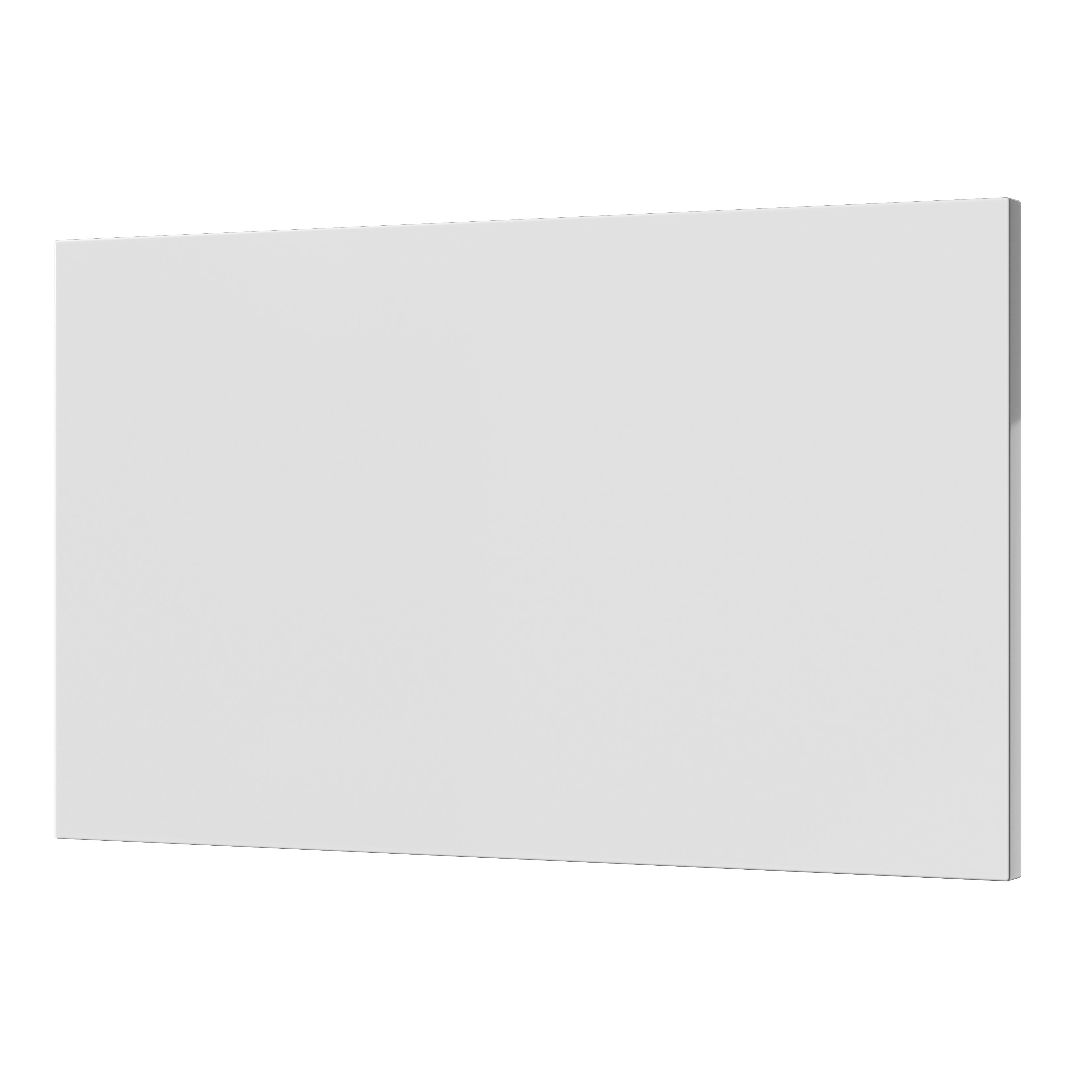 GoodHome Alisma High gloss white Slab Standard Drawer end panel (H)340mm (W)595mm