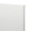 GoodHome Alisma High gloss white slab Tall appliance Cabinet door (W)600mm (H)633mm (T)18mm