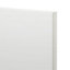GoodHome Alisma High gloss white slab Tall appliance Cabinet door (W)600mm (H)723mm (T)18mm