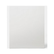 GoodHome Alisma High gloss white slab Tall appliance Cabinet door (W)600mm (T)18mm
