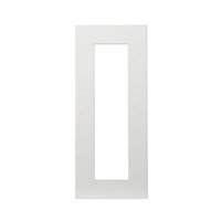 GoodHome Alisma High gloss white slab Tall glazed Cabinet door (W)300mm (H)715mm (T)18mm