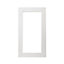 GoodHome Alisma High gloss white slab Tall glazed Cabinet door (W)500mm (H)895mm (T)18mm