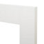 GoodHome Alisma High gloss white slab Tall glazed Cabinet door (W)500mm (H)895mm (T)18mm