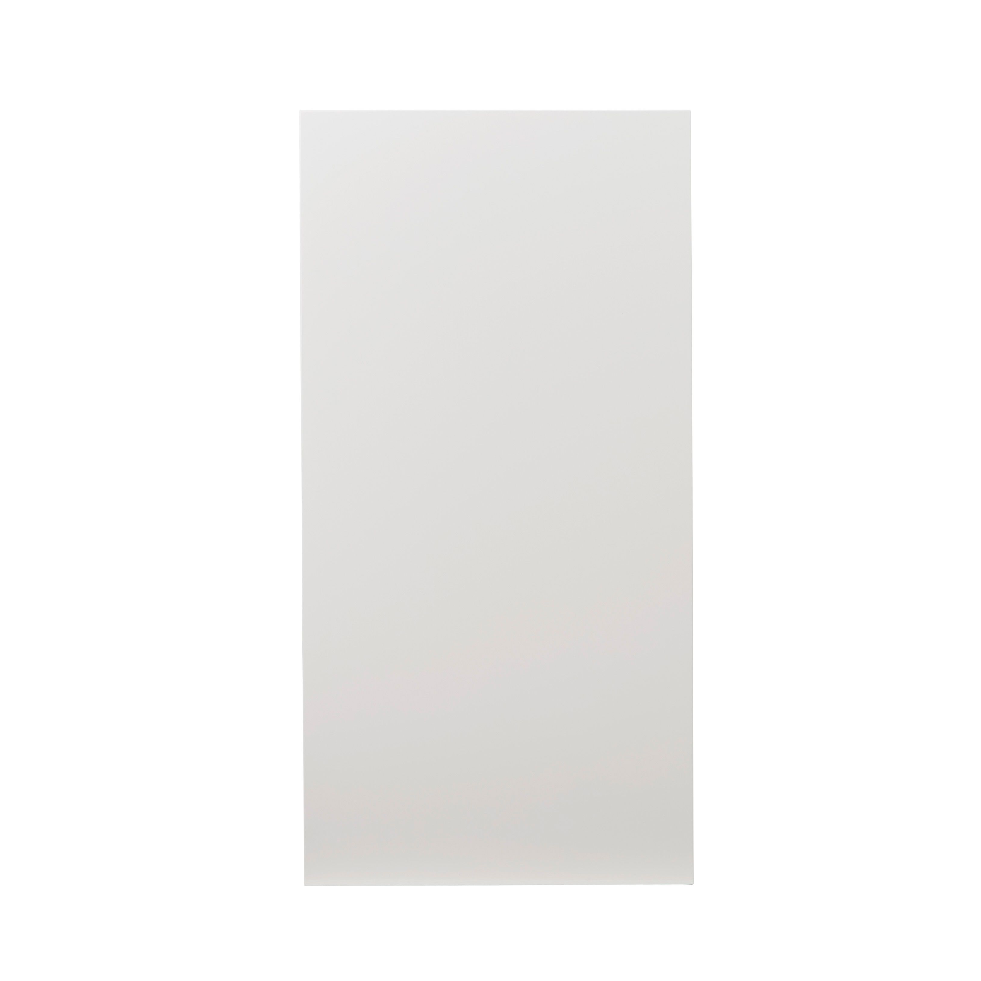 GoodHome Alisma High gloss white slab Tall larder Cabinet door (W)600mm ...