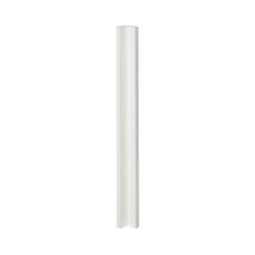 GoodHome Alisma High gloss white slab Tall Wall corner post, (W)59mm (H)895mm