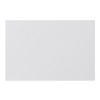 GoodHome Alisma Innovo handleless gloss light grey slab Drawer front, bridging door & bi fold door, (W)500mm