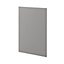 GoodHome Alisma Innovo handleless gloss light grey slab End panel (H)934mm (W)640mm