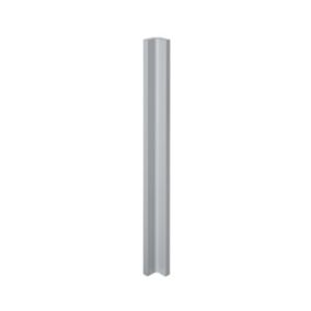 GoodHome Alisma Innovo handleless high gloss light grey slab Standard Corner post, (W)34mm (H)715mm