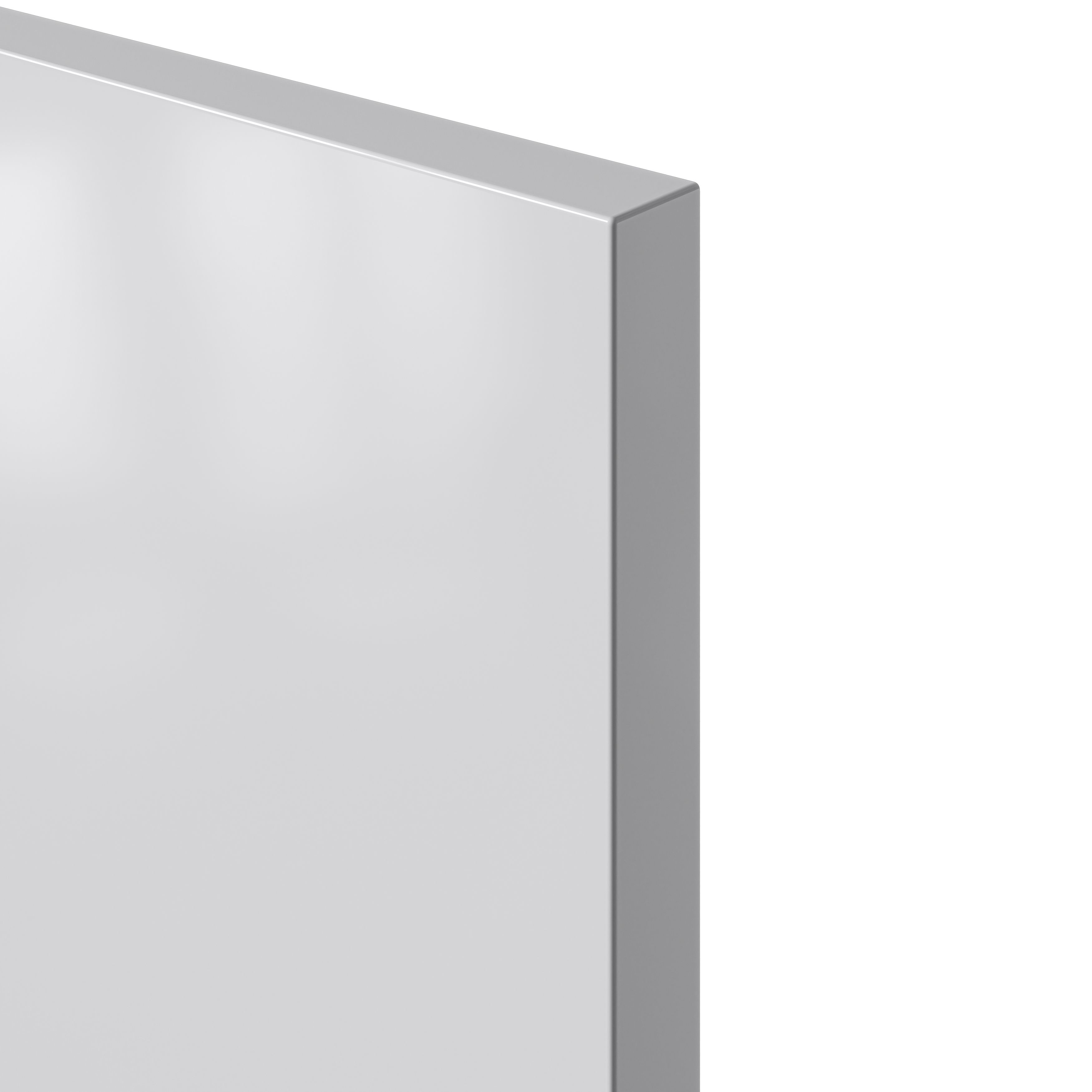 GoodHome Alisma Innovo handleless High gloss white Slab 2 drawer front, bridging door & bi-fold door 1000mm