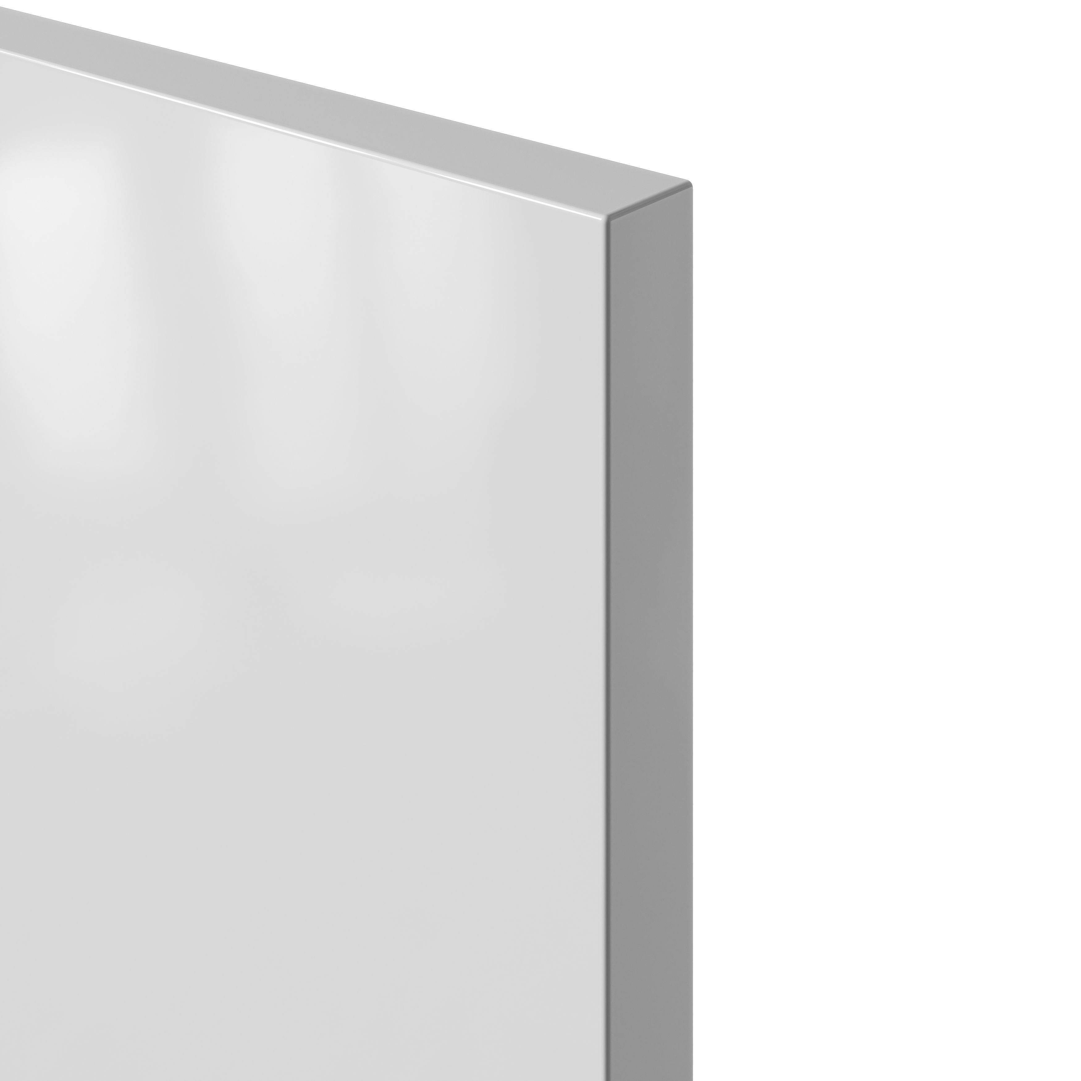 GoodHome Alisma Innovo handleless High gloss white Slab 2 drawer front, bridging door & bi-fold door 400mm