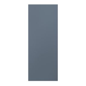 GoodHome Alisma Matt blue slab 70:30 Larder/Fridge Cabinet door (W)500mm (H)1287mm (T)18mm