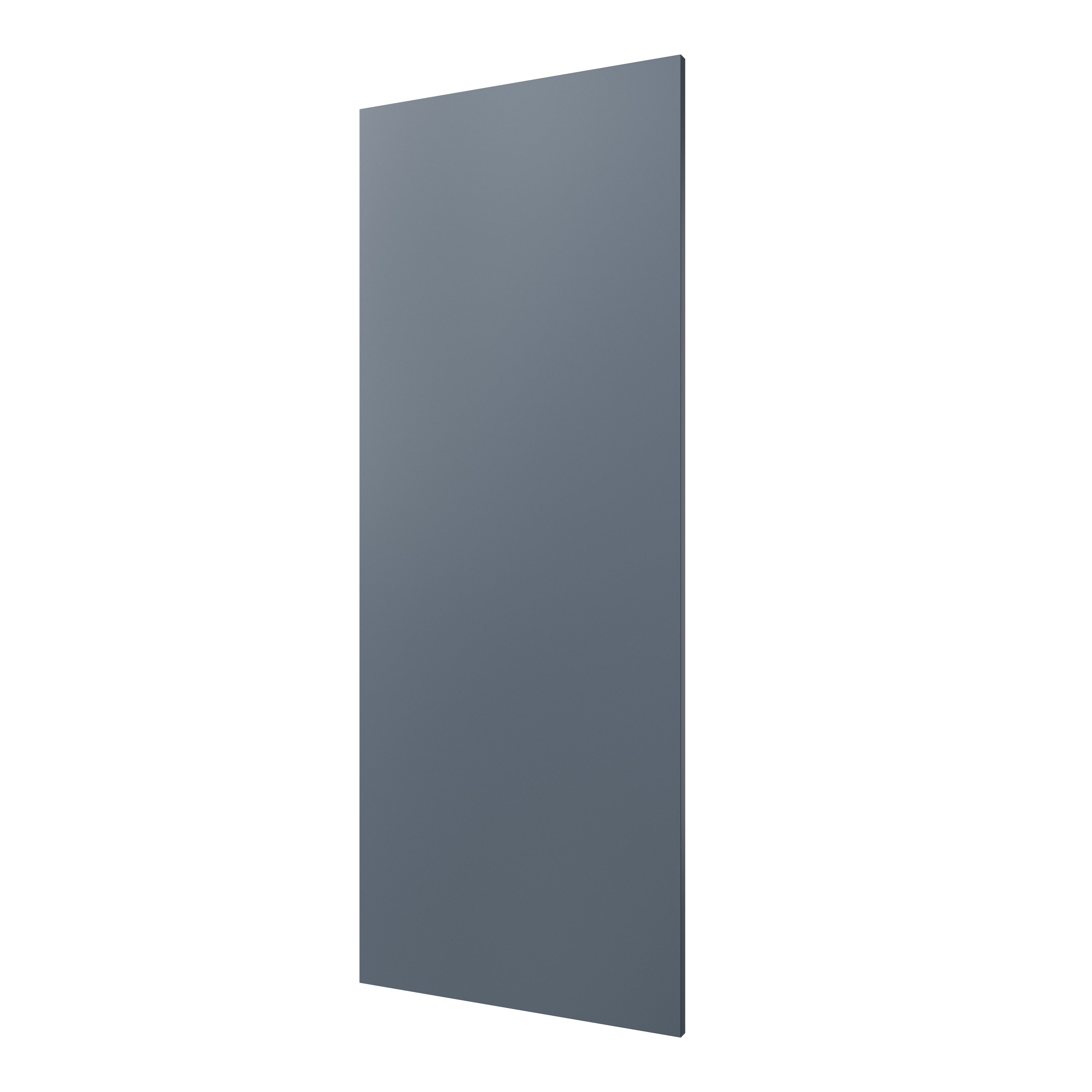 GoodHome Alisma Matt blue slab 70:30 Larder/Fridge Cabinet door (W)500mm (H)1287mm (T)18mm