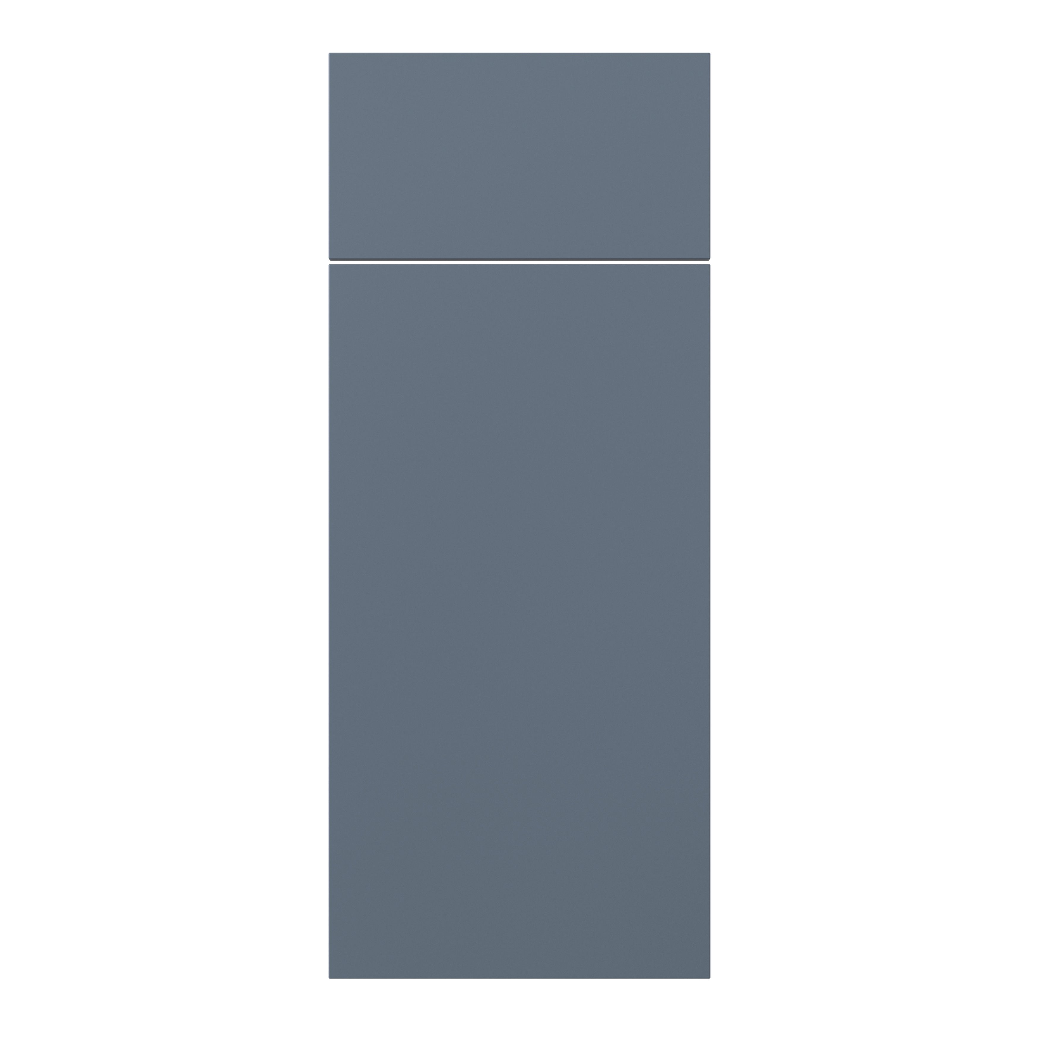 GoodHome Alisma Matt blue Slab Door & drawer 300mm