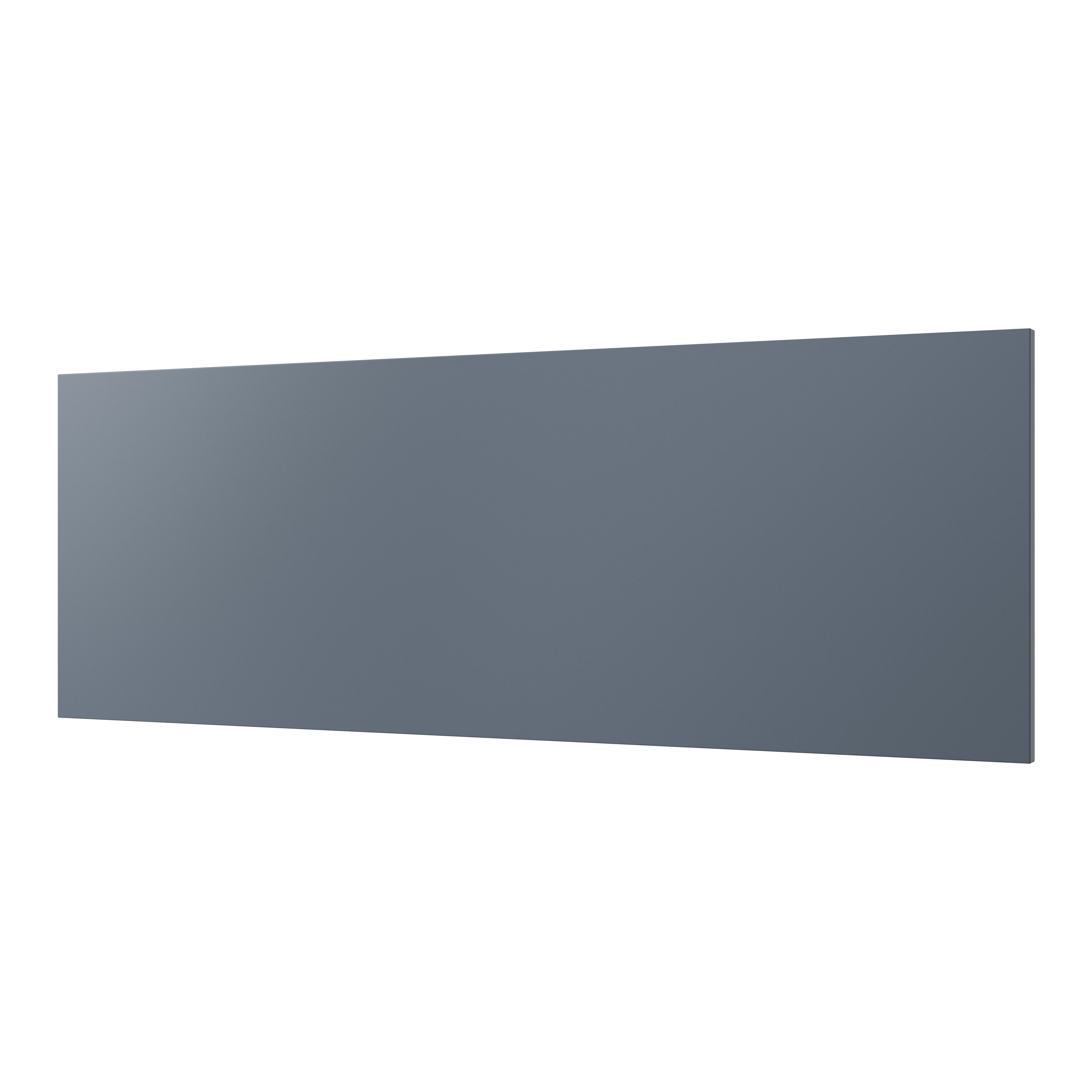 GoodHome Alisma Matt blue Slab Drawer front, bridging door & bi-fold door 1000mm