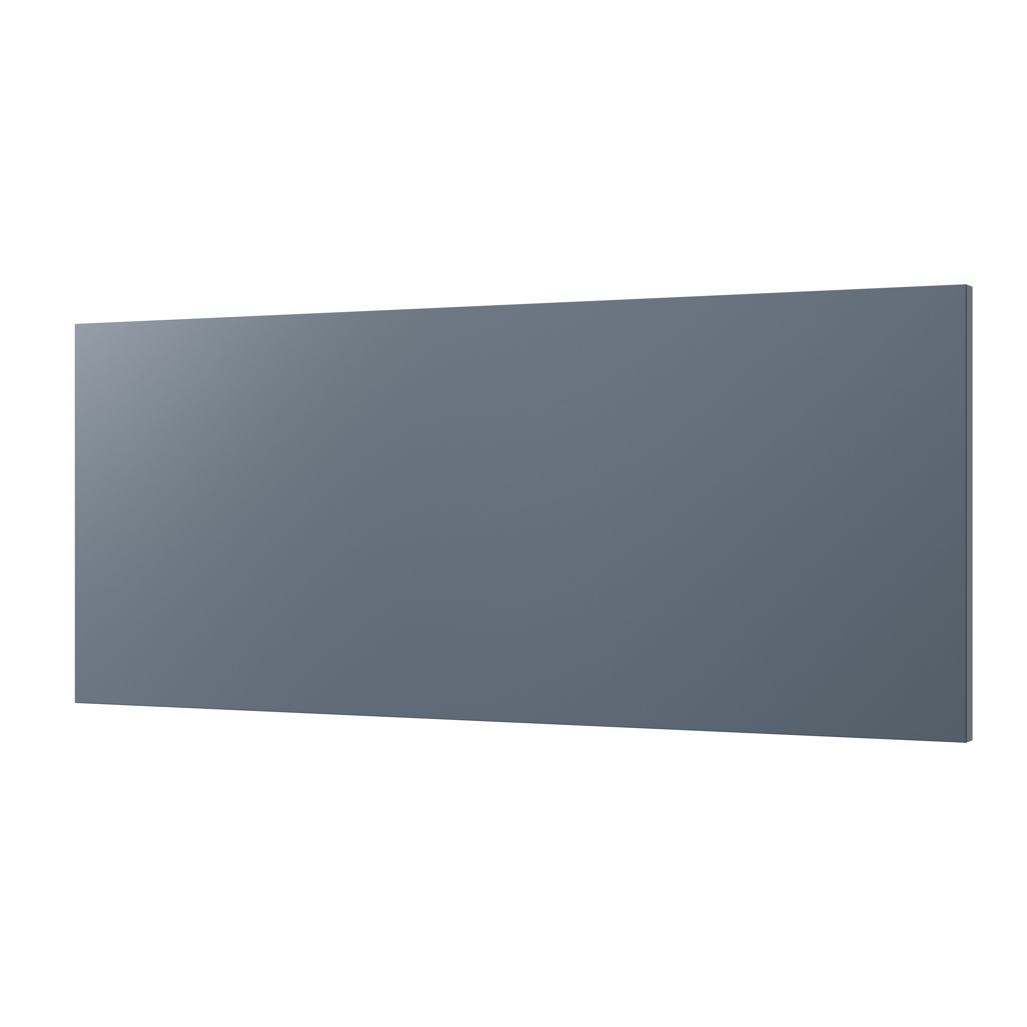 GoodHome Alisma Matt blue Slab Drawer front, bridging door & bi fold door, Pack of 2 (H)340mm (W)797mm (T)18mm