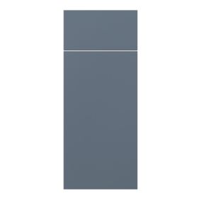 GoodHome Alisma Matt blue slab Drawerline Door & drawer, (W)300mm (H)715mm (T)18mm