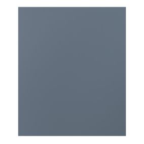 GoodHome Alisma Matt blue slab Highline Cabinet door (W)600mm (H)715mm (T)18mm
