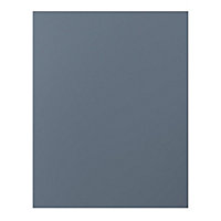 GoodHome Alisma Matt blue slab Standard Clad on end panel (H)715mm (W)595mm