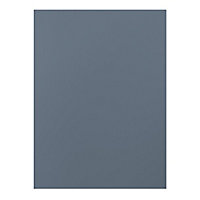GoodHome Alisma Matt blue slab Tall appliance Cabinet door (W)600mm (H)806mm (T)18mm