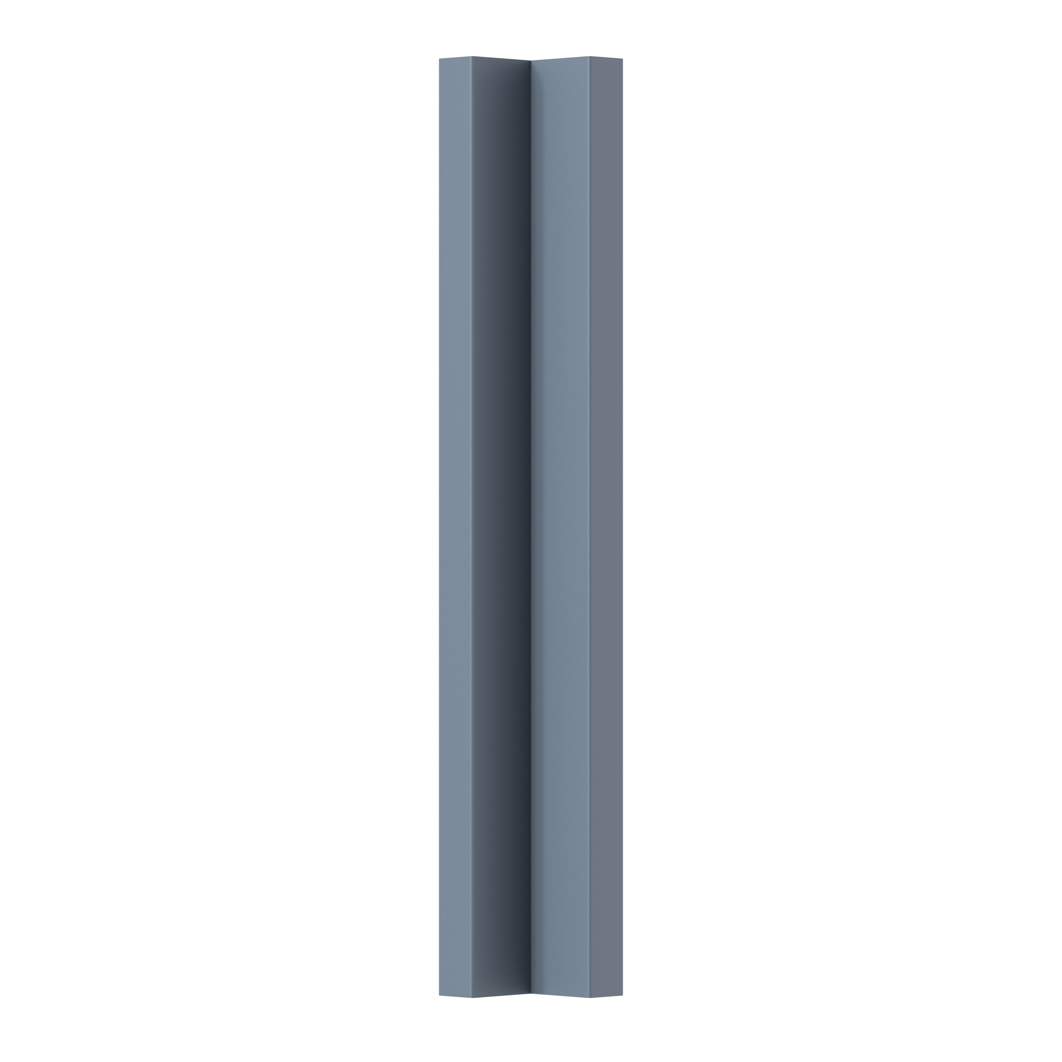 GoodHome Alisma Matt blue Standard Corner post, (W)48mm (L)340mm