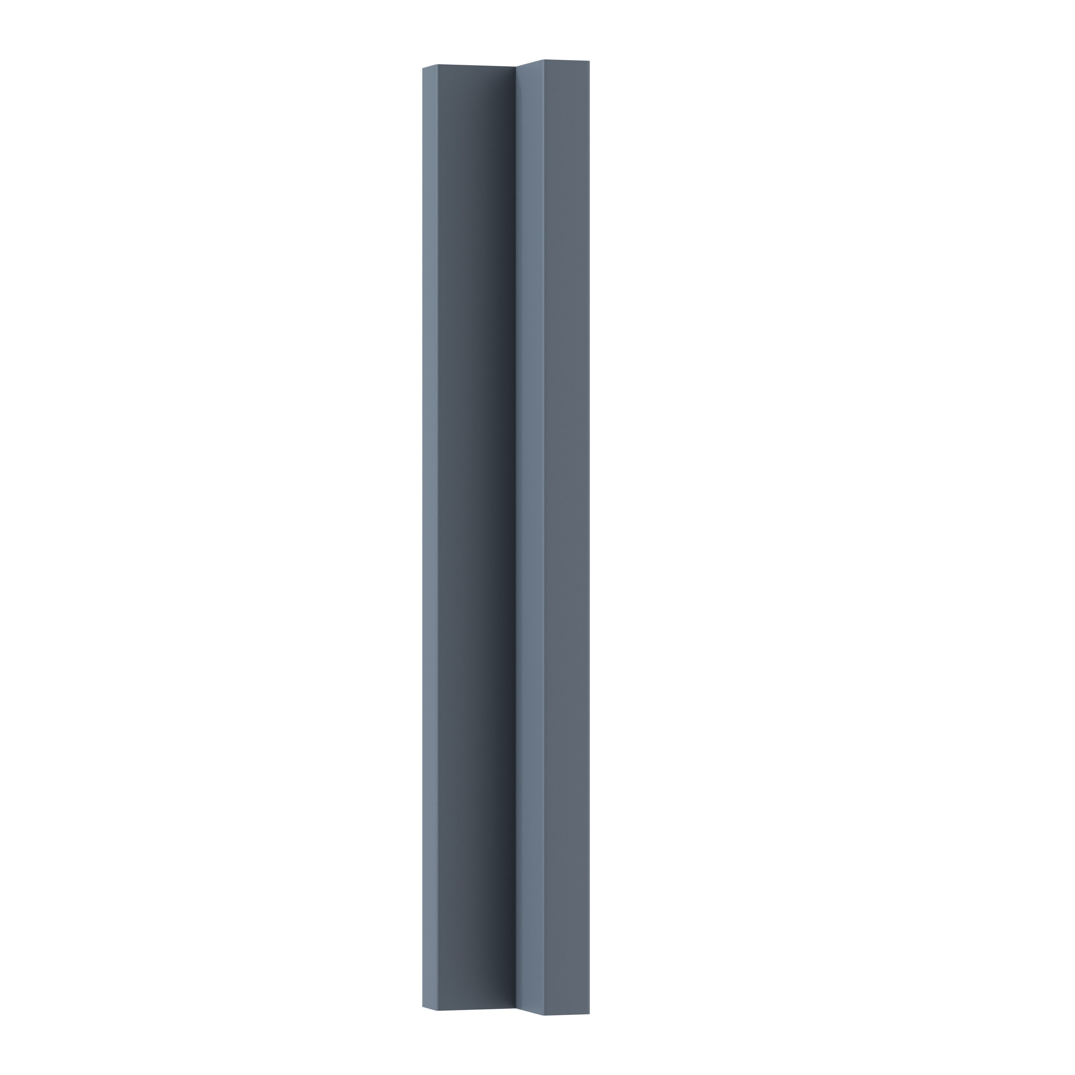 GoodHome Alisma Matt blue Standard Corner post, (W)48mm (L)340mm