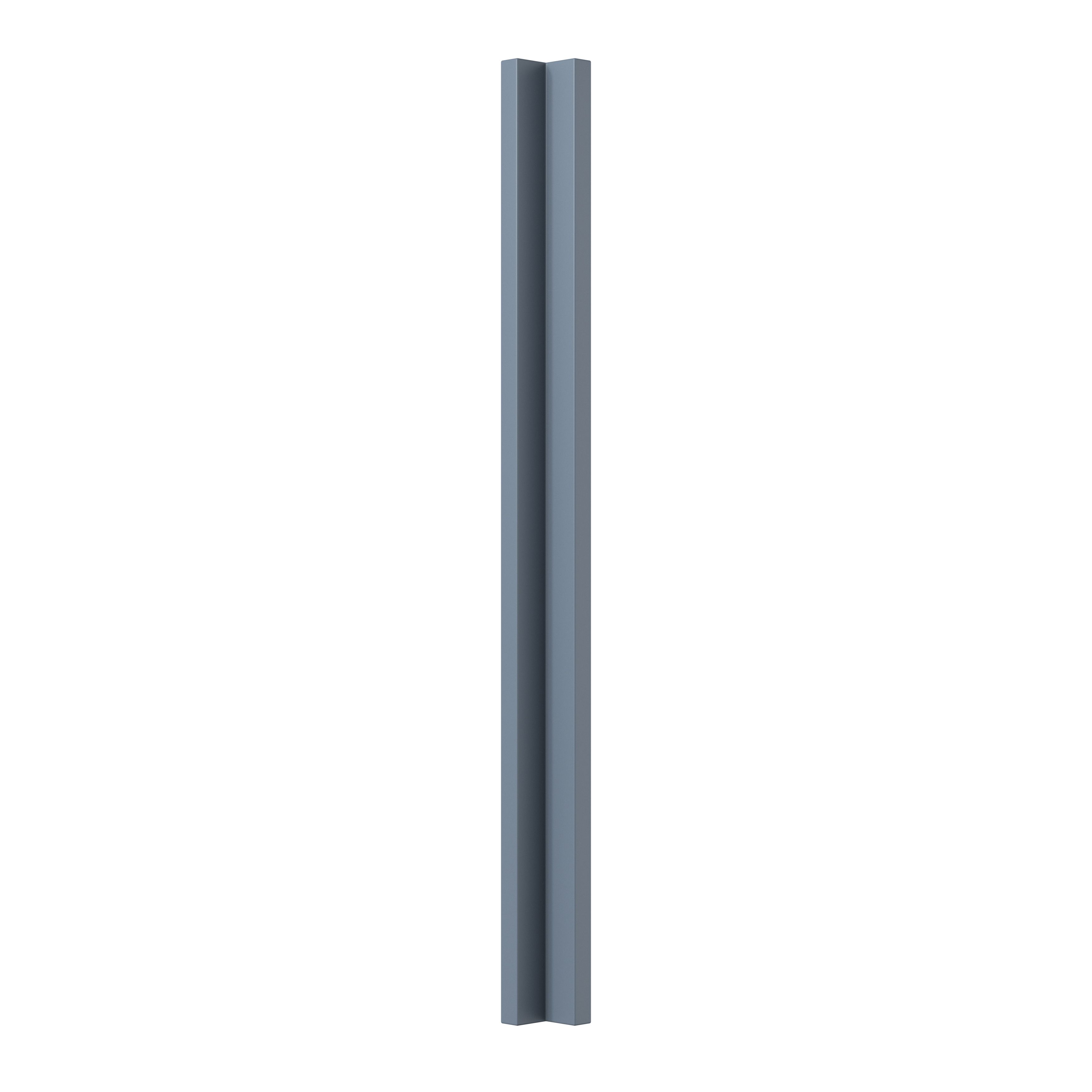 GoodHome Alisma Matt blue Standard Corner post, (W)48mm (L)715mm