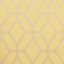 GoodHome Allium Yellow Geometric Metallic effect Embossed Wallpaper