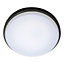 GoodHome Almagro Black Wired LED Bulkhead light (Dia) 28cm