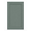 GoodHome Alpinia Matt Green Painted Wood Effect Shaker 50:50 Larder Cabinet door (W)600mm (H)1001mm (T)18mm
