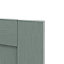 GoodHome Alpinia Matt Green Painted Wood Effect Shaker Appliance Cabinet door (W)600mm (H)453mm (T)18mm