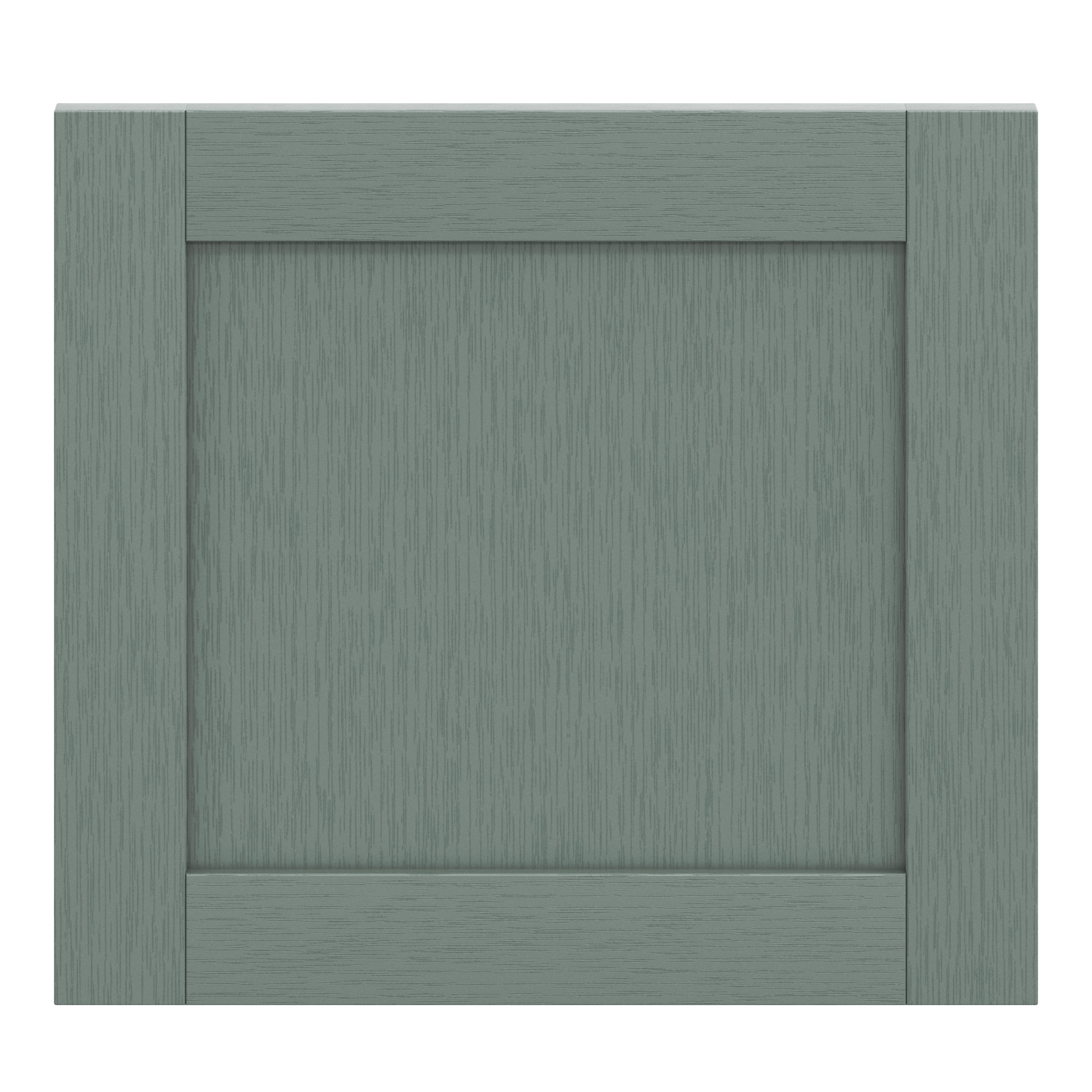 GoodHome Alpinia Matt Green Painted Wood Effect Shaker Appliance Cabinet door (W)600mm (H)543mm (T)18mm